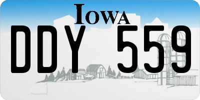 IA license plate DDY559