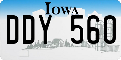 IA license plate DDY560