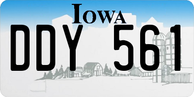 IA license plate DDY561