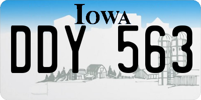IA license plate DDY563