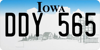 IA license plate DDY565