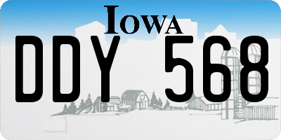 IA license plate DDY568