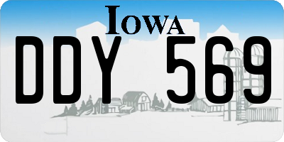 IA license plate DDY569