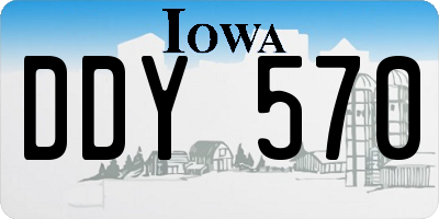 IA license plate DDY570