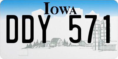 IA license plate DDY571