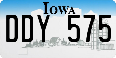IA license plate DDY575