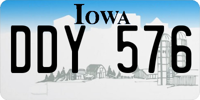 IA license plate DDY576