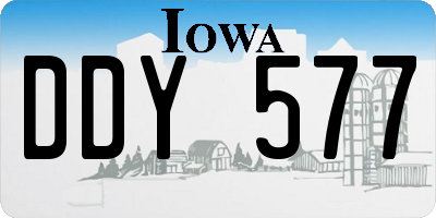 IA license plate DDY577