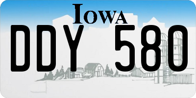 IA license plate DDY580