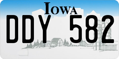 IA license plate DDY582