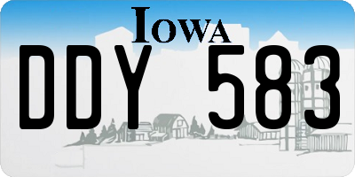 IA license plate DDY583