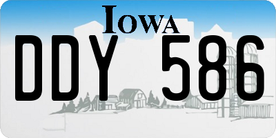 IA license plate DDY586