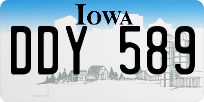 IA license plate DDY589