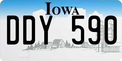 IA license plate DDY590