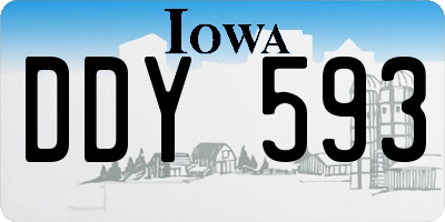 IA license plate DDY593