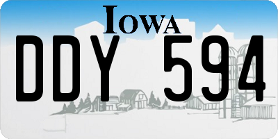 IA license plate DDY594