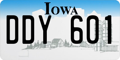 IA license plate DDY601