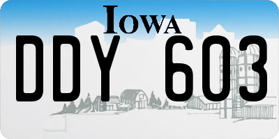 IA license plate DDY603