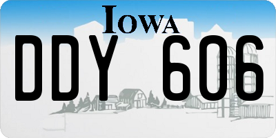 IA license plate DDY606