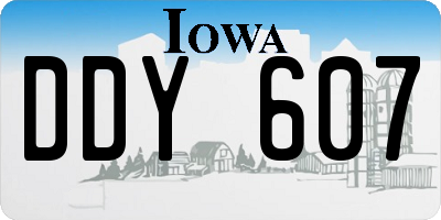 IA license plate DDY607