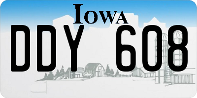 IA license plate DDY608