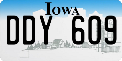 IA license plate DDY609