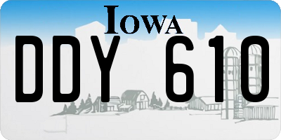 IA license plate DDY610