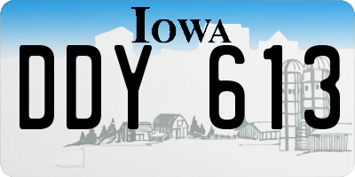 IA license plate DDY613