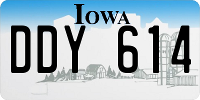 IA license plate DDY614