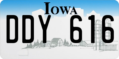 IA license plate DDY616