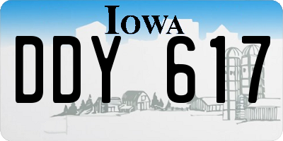 IA license plate DDY617
