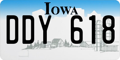 IA license plate DDY618