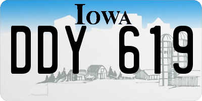 IA license plate DDY619