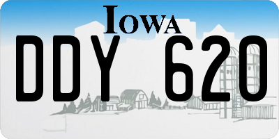 IA license plate DDY620