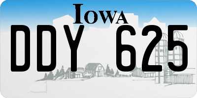 IA license plate DDY625