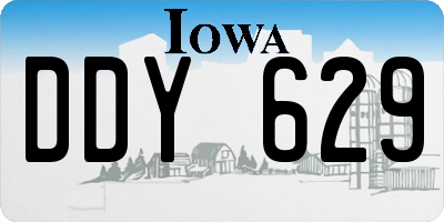 IA license plate DDY629