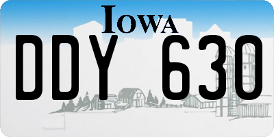 IA license plate DDY630