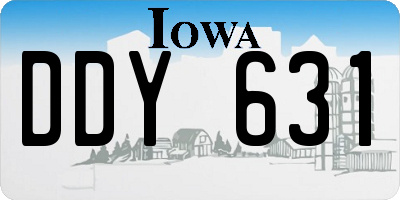 IA license plate DDY631