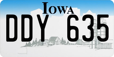 IA license plate DDY635