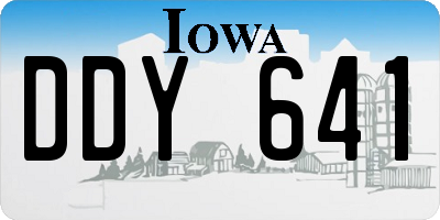 IA license plate DDY641