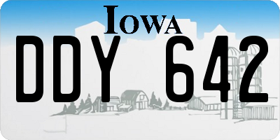 IA license plate DDY642