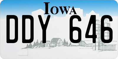 IA license plate DDY646