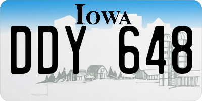 IA license plate DDY648