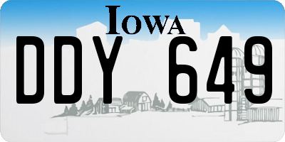 IA license plate DDY649