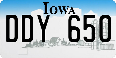 IA license plate DDY650