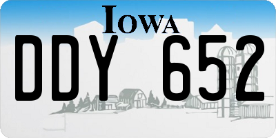IA license plate DDY652