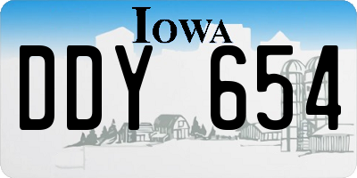 IA license plate DDY654