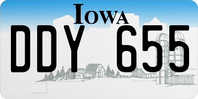 IA license plate DDY655