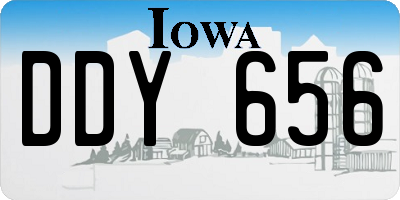 IA license plate DDY656