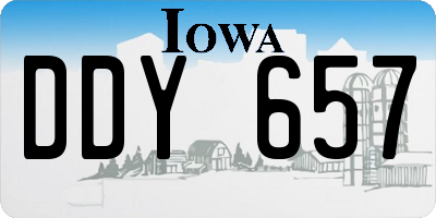 IA license plate DDY657